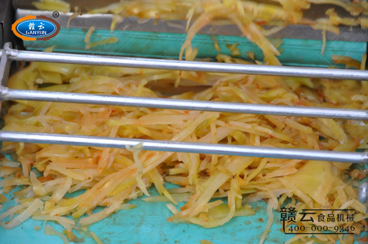 調試后離心式切片后切絲效果圖